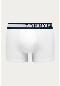 TOMMY HILFIGER - Tommy Hilfiger - Bokserki (3-pack). Kolor: czarny. Materiał: bawełna, materiał, dzianina, elastan, poliester. Wzór: nadruk #6