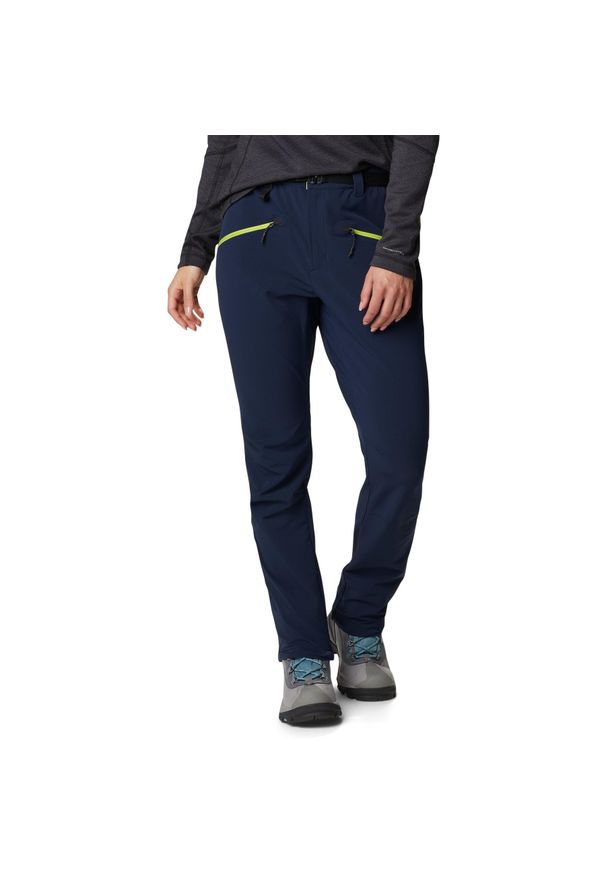 columbia - Spodnie Męskie Columbia Peak Pursuit Softshell. Kolor: niebieski. Materiał: softshell. Sezon: lato. Sport: turystyka piesza