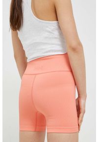 Helly Hansen szorty sportowe Allure damskie kolor pomarańczowy gładkie high waist. Stan: podwyższony. Kolor: pomarańczowy. Materiał: skóra, dzianina. Wzór: gładki. Styl: sportowy #3