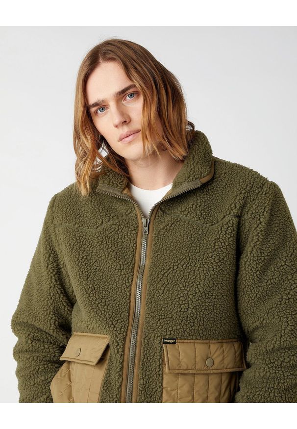Wrangler - MĘSKA KURTKA PRZEJŚCIOWA WRANGLER WESTERN LINER IVY GREEN W4F4YAXIX 112141369