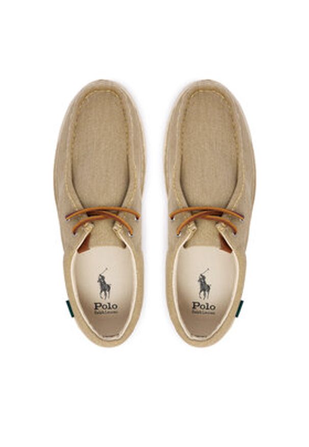 Polo Ralph Lauren Półbuty 809P07568003 Khaki. Kolor: brązowy. Materiał: materiał