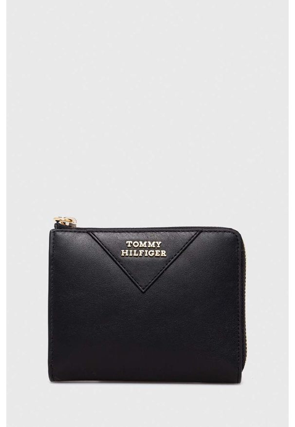 TOMMY HILFIGER - Tommy Hilfiger portfel skórzany damski kolor czarny. Kolor: czarny. Materiał: skóra