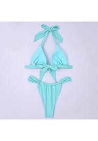 Intica - Bikini wiązane z regulowanymi ramiączkami na plażę i basen Deena. Kolor: niebieski. Materiał: materiał #10