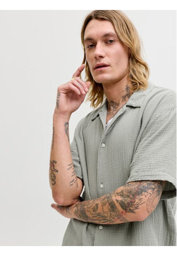 Jack & Jones Koszula Nantucket 12291812 Zielony Regular Fit. Kolor: zielony. Materiał: bawełna