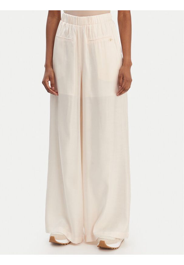 Liu Jo Sport Spodnie materiałowe TA6005 T322A Beżowy Relaxed Fit. Kolor: beżowy. Materiał: wiskoza. Styl: sportowy