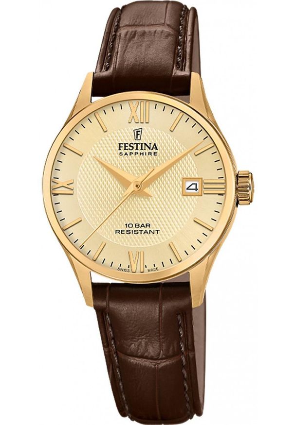 Zegarek damski Festina F20011-6 brązowy. Kolor: brązowy