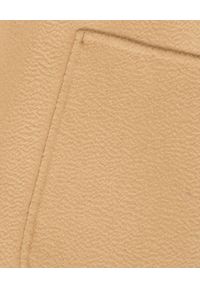 JENESEQUA - Beżowy wełniany płaszcz. Kolor: beżowy. Materiał: wełna. Wzór: aplikacja. Styl: klasyczny
