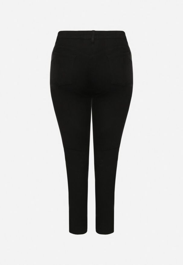 Born2be - Czarne Jeansy o Dopasowanym Kroju z Efektem Push-Up Hanarise. Okazja: na co dzień. Kolor: czarny. Styl: klasyczny, elegancki, casual