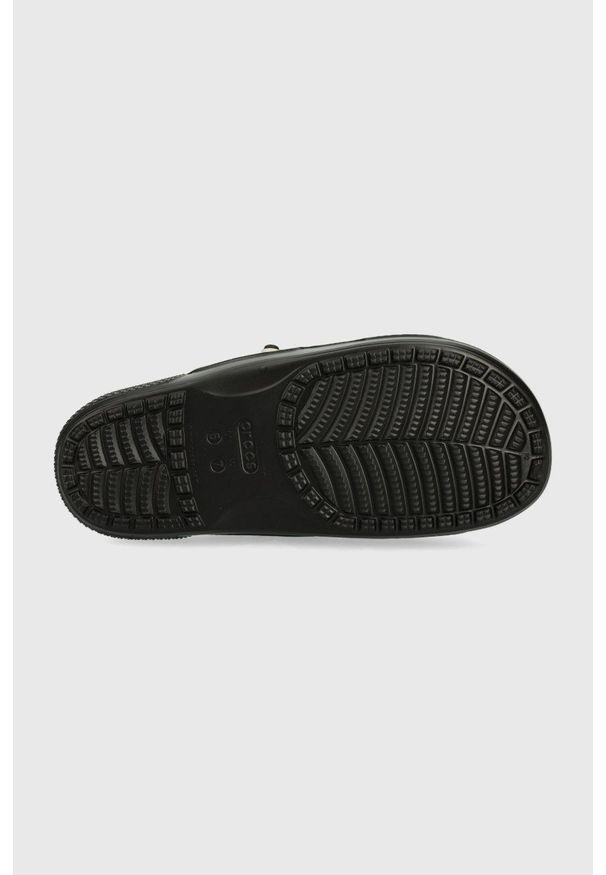 Crocs klapki damskie kolor czarny. Kolor: czarny. Materiał: materiał