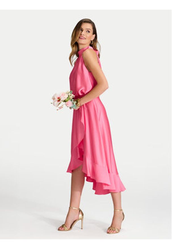 Swing Sukienka koktajlowa 5AH04500 Różowy Regular Fit. Kolor: różowy. Materiał: syntetyk. Styl: wizytowy
