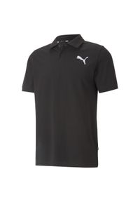 Polo piqué Puma ESS. Typ kołnierza: polo, golf. Kolor: czarny, biały, wielokolorowy. Materiał: prążkowany. Wzór: aplikacja. Styl: sportowy #1