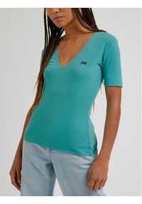 Lee T-Shirt L49FIP41 112333692 Zielony Slim Fit. Kolor: zielony. Materiał: syntetyk #1