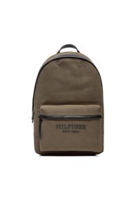 TOMMY HILFIGER - Tommy Hilfiger Plecak Th Prep Classic Backpack AM0AM11813 Khaki. Kolor: brązowy. Materiał: materiał #1