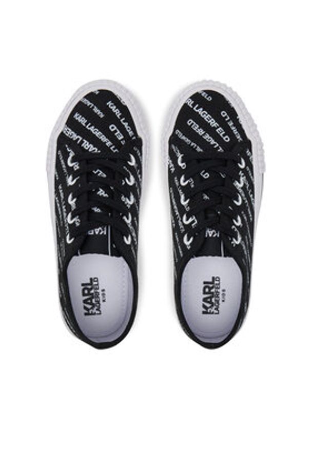 Karl Lagerfeld Kids Tenisówki Z30562 M Czarny. Kolor: czarny. Materiał: materiał