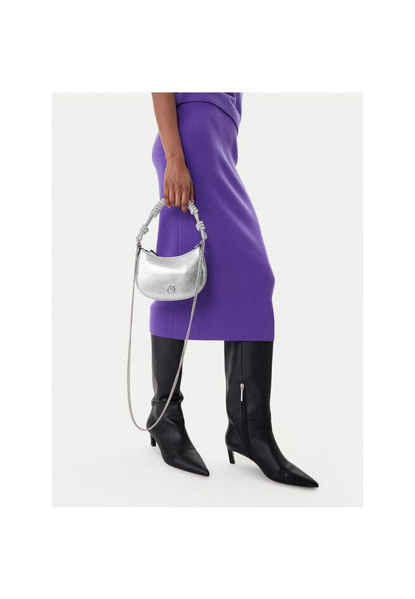 Pinko - Torebka PINKO. Kolor: srebrny