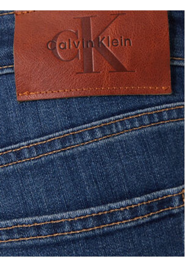 Calvin Klein Jeans Jeansy LV04RE777G Granatowy Slim Fit. Kolor: niebieski