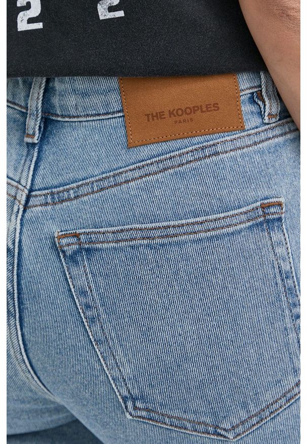 The Kooples Jeansy damskie medium waist. Kolor: niebieski