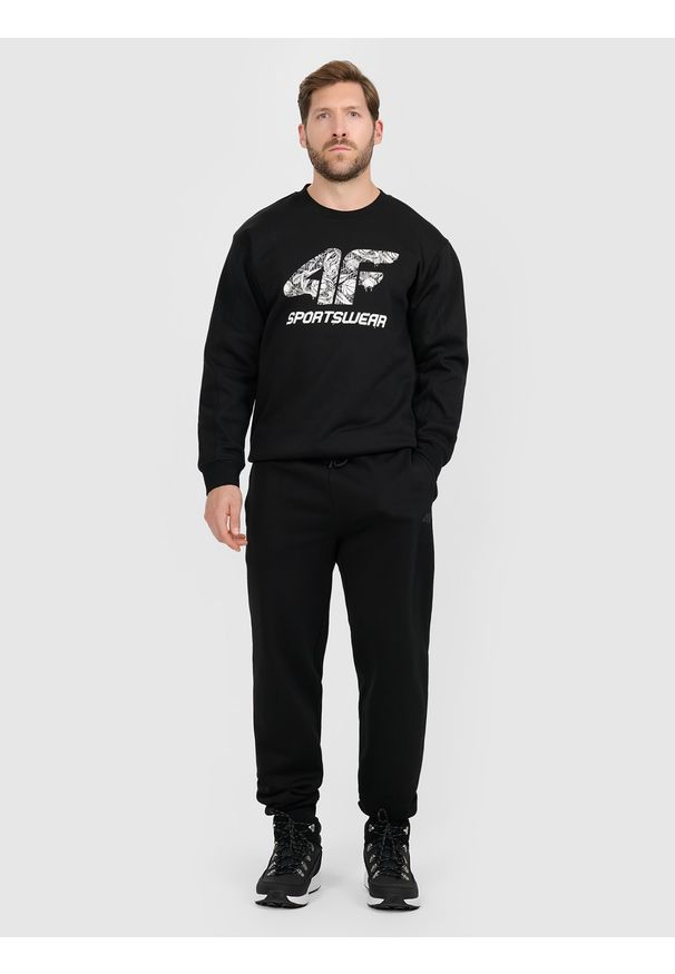 4f - 4F Spodnie dresowe joggery męskie - czarne XXL. Kolor: czarny. Materiał: dresówka. Sport: fitness
