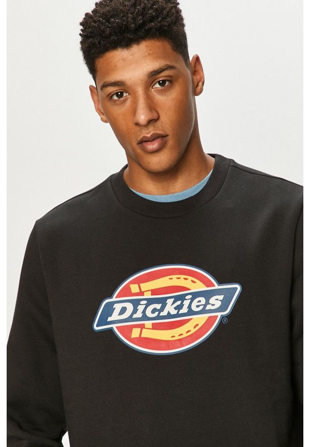 Dickies Bluza męska kolor czarny z nadrukiem. Okazja: na co dzień. Kolor: czarny. Materiał: dzianina. Wzór: nadruk. Styl: casual