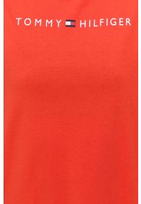 TOMMY HILFIGER - Tommy Hilfiger Koszula nocna damska kolor pomarańczowy bawełniana. Kolor: pomarańczowy. Materiał: bawełna. Wzór: nadruk