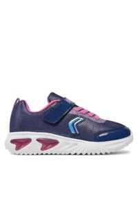 Geox Sneakersy J Assister Girl J45E9A 0ASHH C4268 D Granatowy. Kolor: niebieski. Materiał: mesh, materiał
