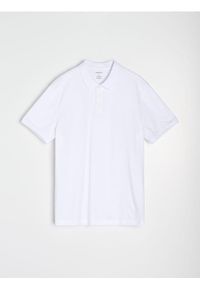Sinsay - Koszulka polo - biały. Typ kołnierza: polo. Kolor: biały