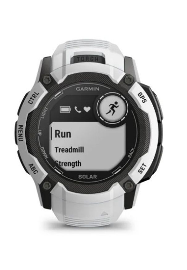 GARMIN - Garmin Instinct 2X Solar (kamiennobiały / kamiennobiały pasek). Rodzaj zegarka: smartwatch. Styl: biznesowy, militarny