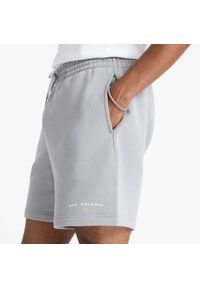 Spodenki męskie New Balance MS51506YST – szare. Kolor: szary. Materiał: bawełna, dresówka, materiał, poliester #2