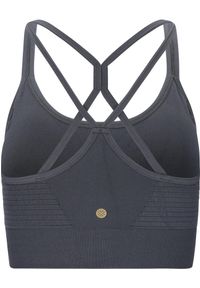 Stanik do jogi Athlecia bezszwowy. Kolor: niebieski. Materiał: poliester, nylon. Sport: joga i pilates