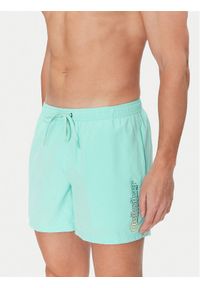 Quiksilver Szorty kąpielowe Spl Fineline Volley 15 EQYJV04141 Turkusowy Regular Fit. Kolor: turkusowy. Materiał: syntetyk