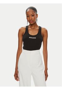 Patrizia Pepe Top 8M1617/J216-K103 Czarny Slim Fit. Kolor: czarny. Materiał: bawełna #1