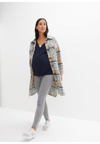 bonprix - Sweter rozpinany z dzianiny Milano w prążek. Kolor: niebieski. Materiał: dzianina. Wzór: prążki #3