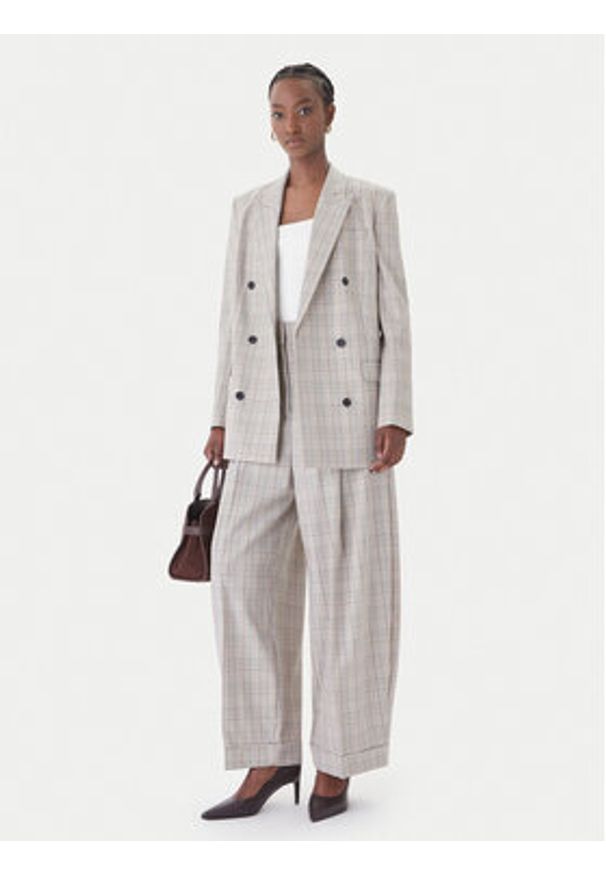 BOSS Marynarka Jukana1 50555334 Beżowy Regular Fit. Kolor: beżowy. Materiał: wełna