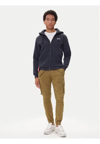 Alpha Industries Bluza Basic Zip 118342 Granatowy Regular Fit. Kolor: niebieski. Materiał: bawełna #4