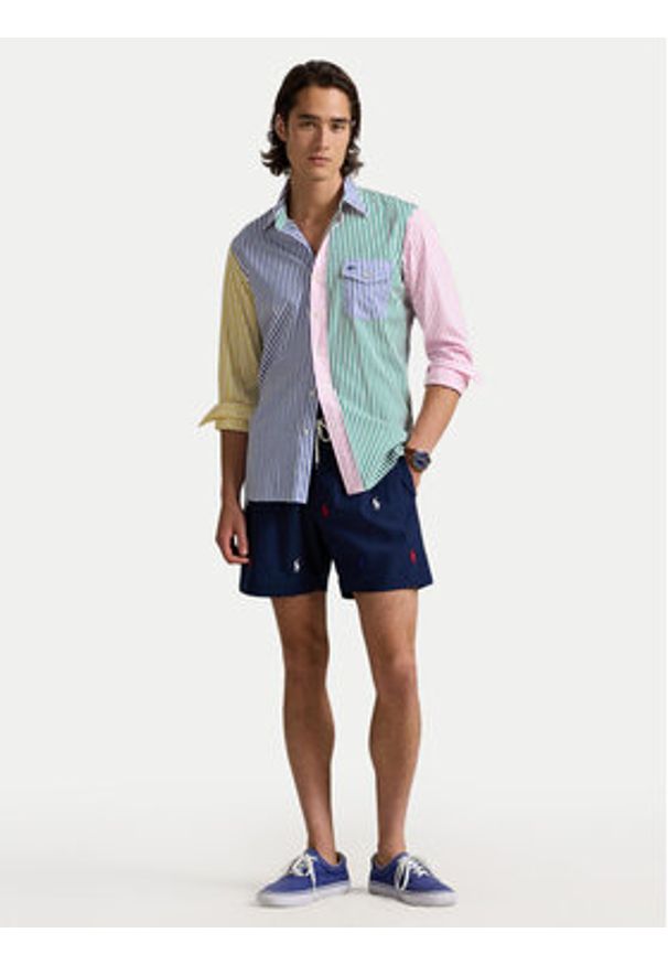 Polo Ralph Lauren Szorty materiałowe 710957786001 Granatowy Classic Fit. Kolor: niebieski. Materiał: syntetyk