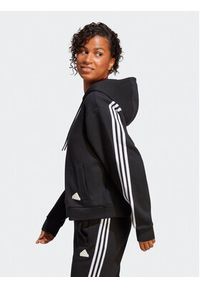 Adidas - adidas Bluza Future Icons 3-Stripes Full-Zip Hoodie HT4715 Czarny Loose Fit. Kolor: czarny. Materiał: bawełna #3
