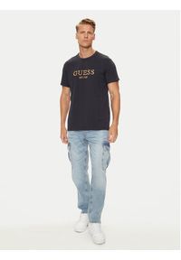 Guess T-Shirt M4YI17 I3Z14 Granatowy Regular Fit. Kolor: niebieski. Materiał: bawełna #5