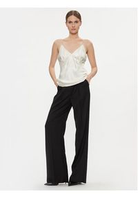 TwinSet - TWINSET Top 232TT2061 Écru Slim Fit. Materiał: wiskoza #3