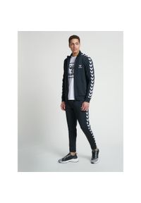 Hummel bluza męska sportowa dresowa hml Nathan 2.0 Zip Jacket. Kolor: czarny. Materiał: dresówka. Sport: piłka ręczna