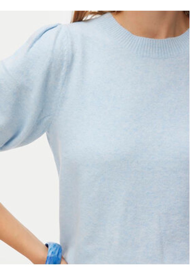 Vero Moda Sweter Doffy 10278313 Błękitny Regular Fit. Kolor: niebieski. Materiał: syntetyk