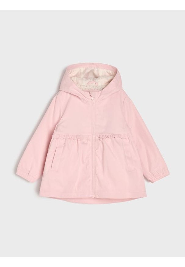 Sinsay - Lekka kurtka wiatrówka z kapturem - różowy. Typ kołnierza: kaptur. Kolor: różowy