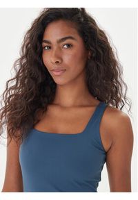 GIRLFRIEND COLLECTIVE - Girlfriend Collective Top Tommy 1045 Granatowy Slim Fit. Kolor: niebieski. Materiał: syntetyk