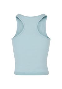 BUILD YOUR BRAND - Damski Bezrękawnik Typu Racerback. Kolor: niebieski. Długość rękawa: bez rękawów