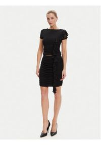 Guess Spódnica mini W5YD56 KCZC2 Czarny Regular Fit. Kolor: czarny. Materiał: syntetyk