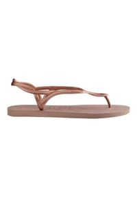 Japonki plażowe damskie Havaianas Luna. Okazja: na plażę. Kolor: różowy. Materiał: guma. Styl: sportowy