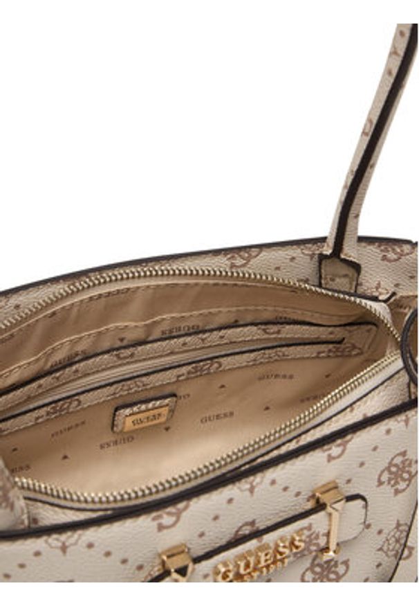Guess Torebka Carrie Logo HWGP98 98080 Écru. Kolor: kremowy. Materiał: skórzane