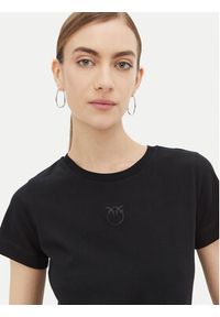 Pinko - PINKO T-Shirt Bussolotto 100355 Czarny Regular Fit. Kolor: czarny. Materiał: bawełna #4
