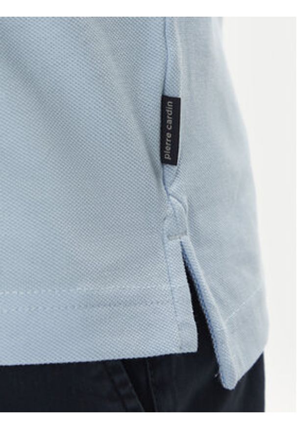 Pierre Cardin Polo C5 21374.2112 Błękitny Regular Fit. Typ kołnierza: polo. Kolor: niebieski. Materiał: bawełna