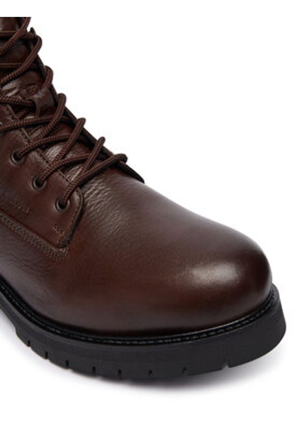 TOMMY HILFIGER - Tommy Hilfiger Trapery Flex Th Outdoor Rs FM0FM05600 Brązowy. Kolor: brązowy. Materiał: skóra
