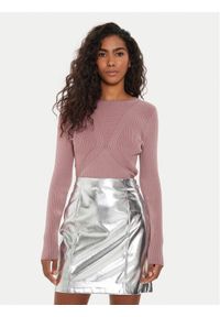 Guess Sweter Destiny W4YR17 Z37K0 Różowy Pullover Fit. Kolor: różowy. Materiał: syntetyk #1